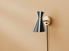 Bloom Stripe Wall Lamp in Black Noir and Warm White by Svend Aage Holm-Sørensen