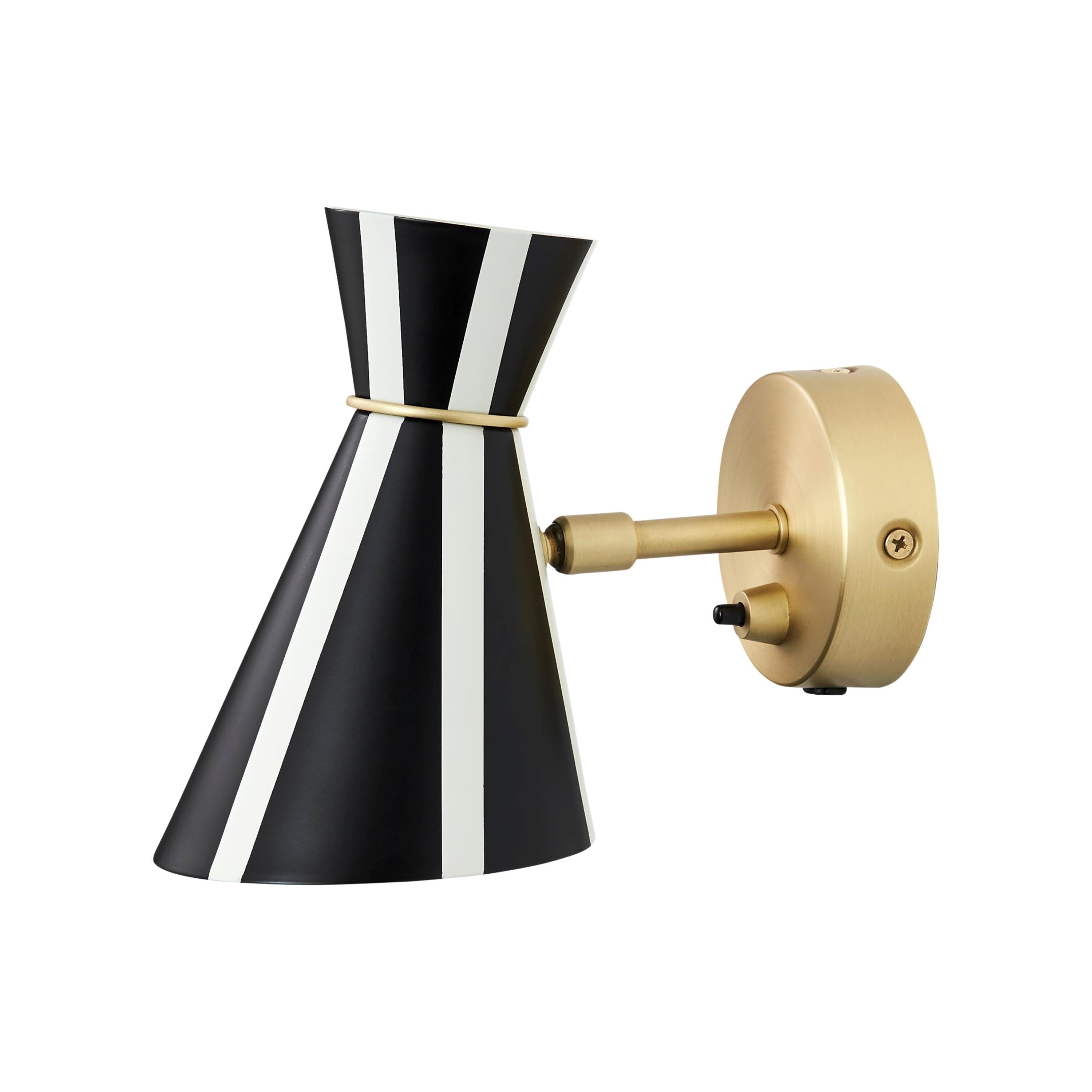 Bloom Stripe Wall Lamp in Black Noir and Warm White by Svend Aage Holm-Sørensen For Sale