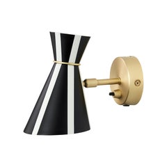 Bloom Stripe Wall Lamp in Black Noir and Warm White by Svend Aage Holm-Sørensen
