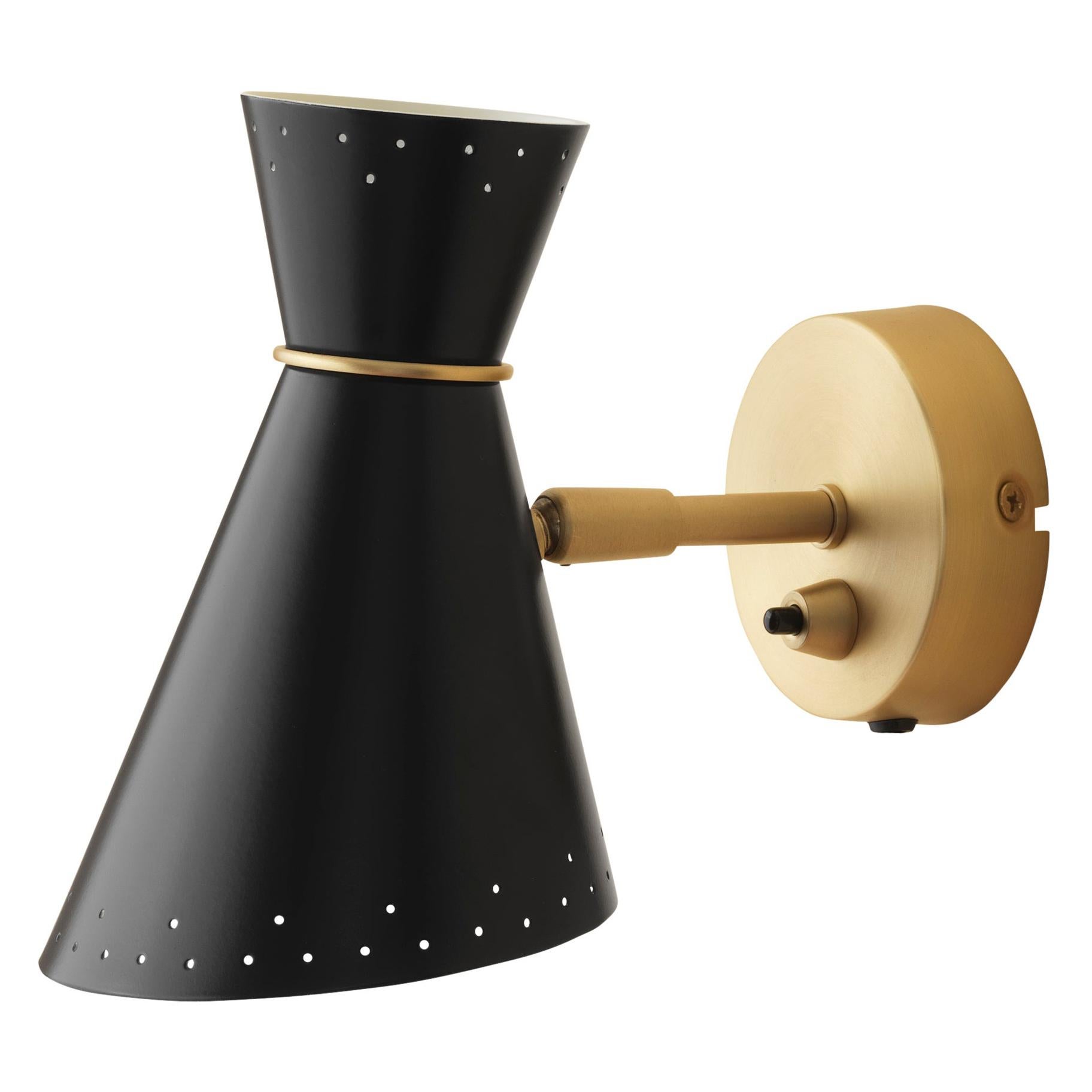 Bloom Wall Lamp in Black Noir by Svend Aage Holm-Sørensen for Warm Nordic For Sale