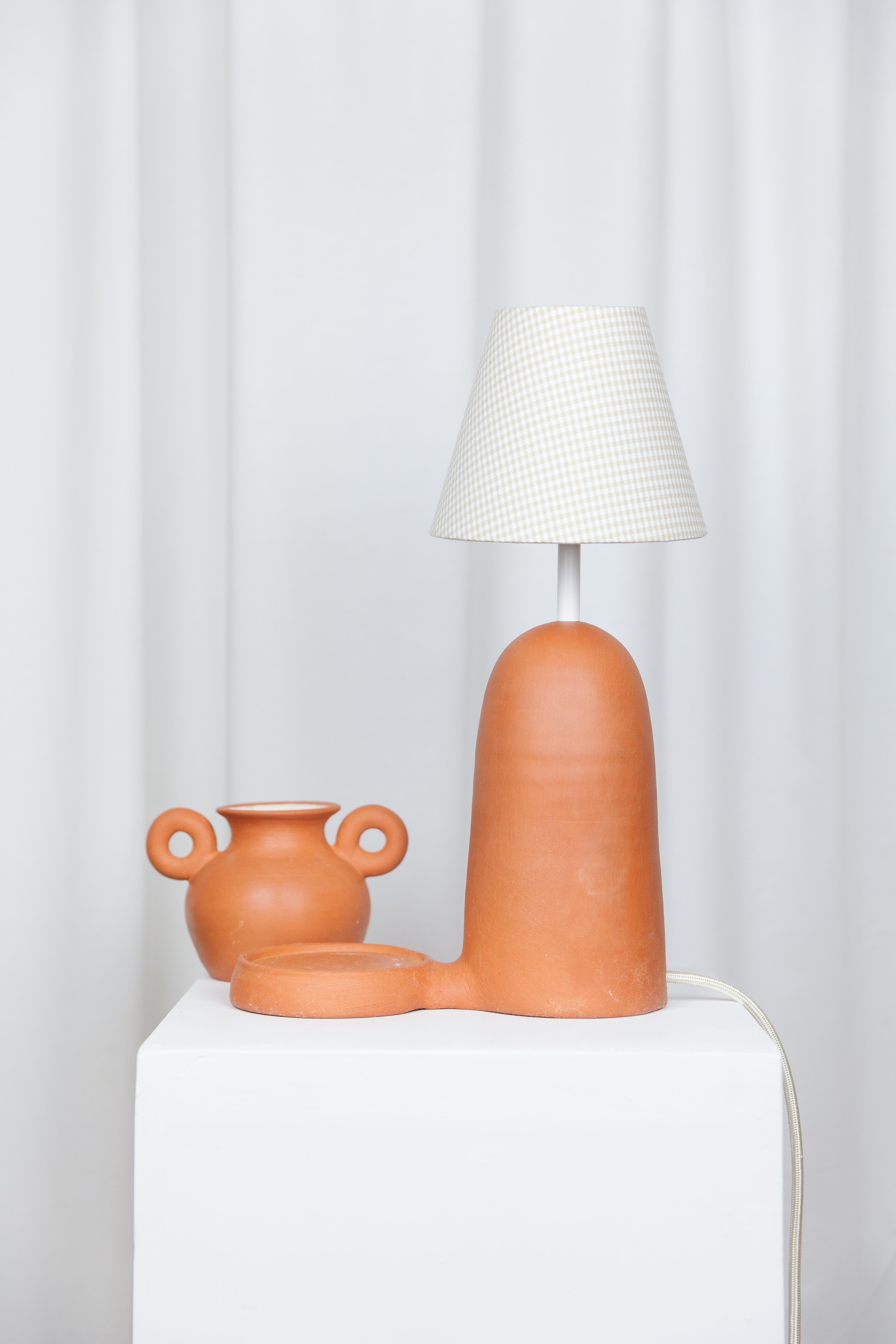 Contemporary Bloom Yellow Lamp + Vase by Lola Mayeras