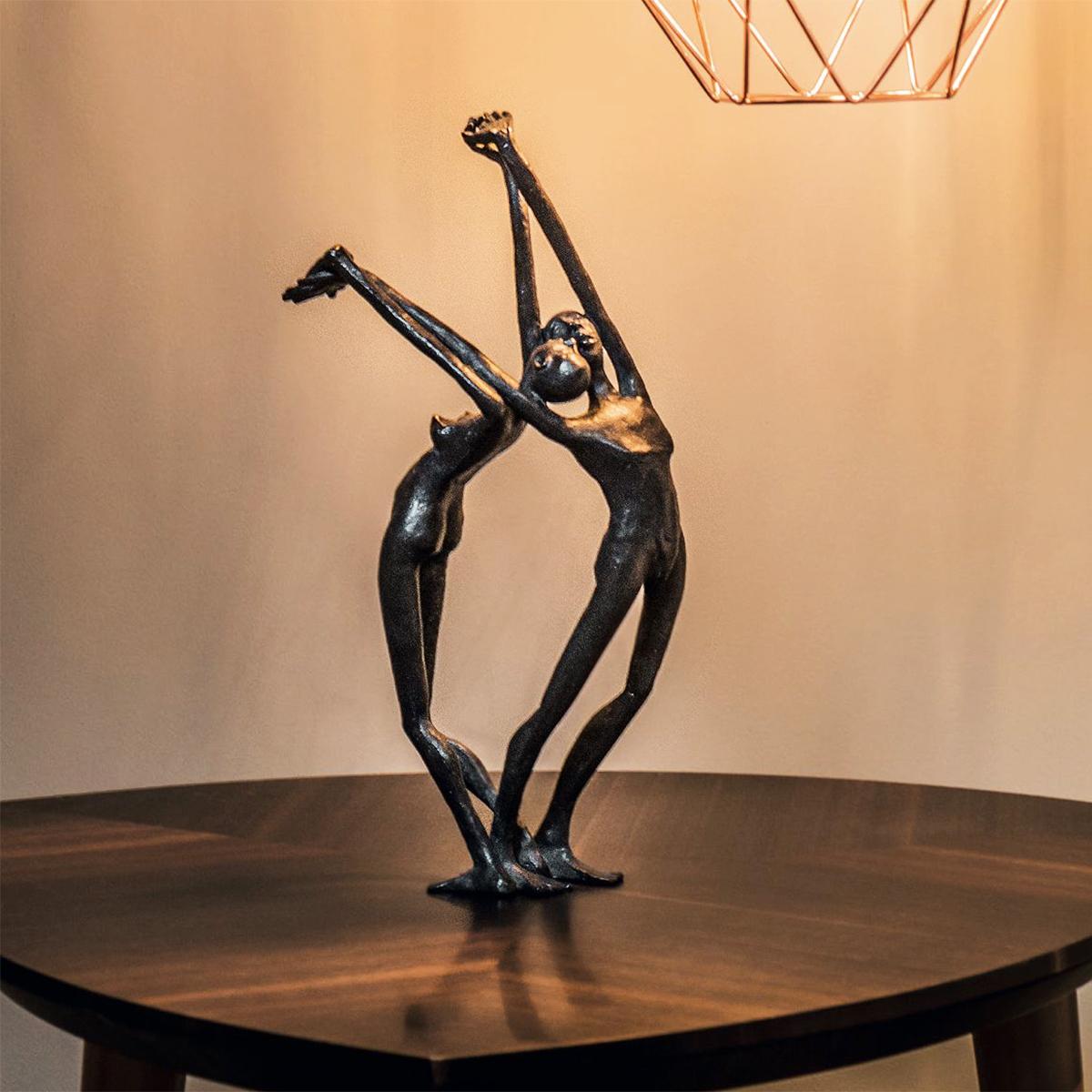 Hand-Crafted Blooming Bronze Sculpture For Sale