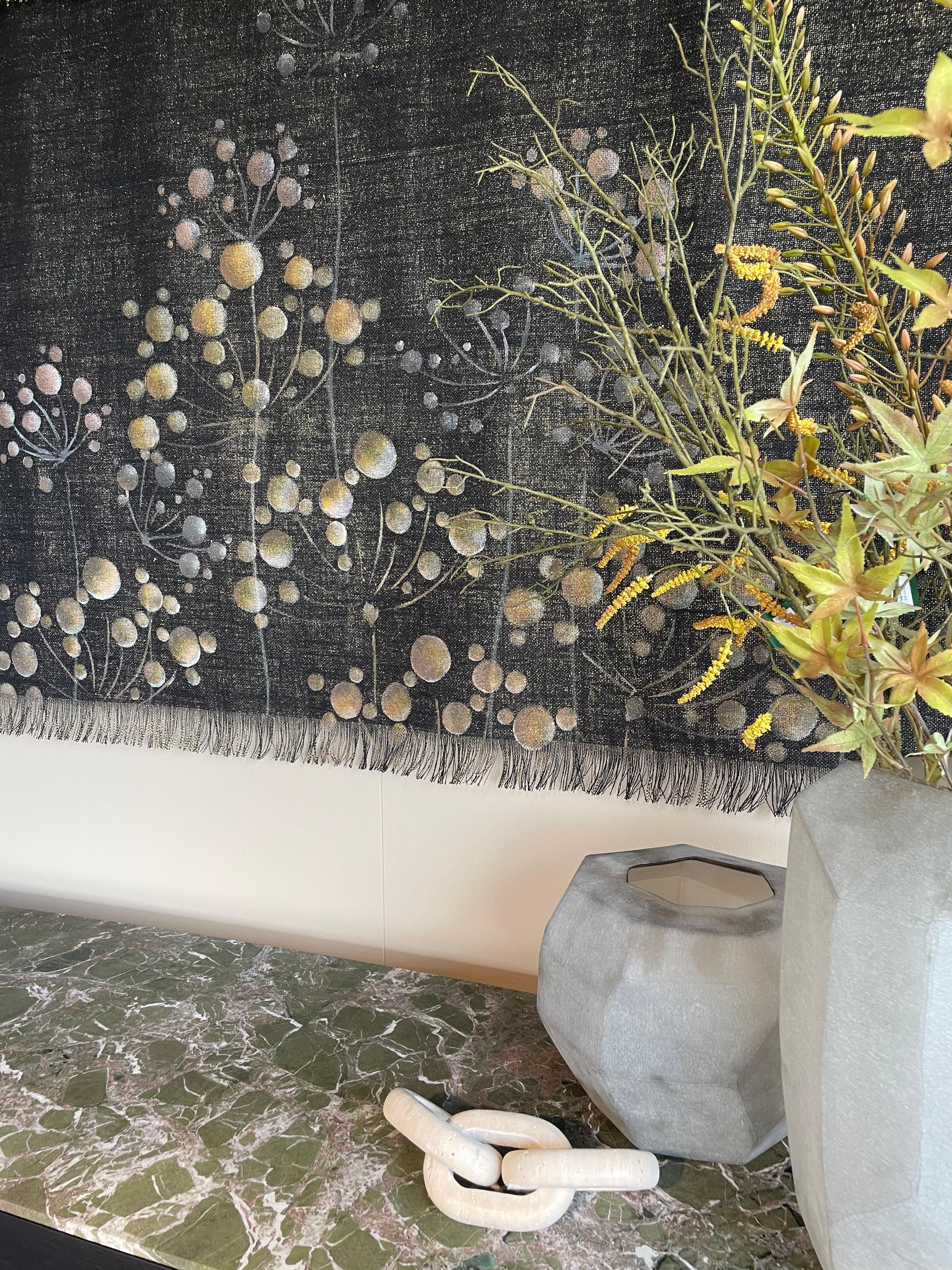 Blühende Seifenblasen Schwarz (Handbemalt) im Angebot