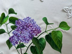Blooming Lilacs in Double Side Silk Embroidery and 3D Butterflies Tapestry