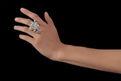Blooming Lily of the Valley Pearl 18 Karat White Gold Ring by Édéenne, Paris