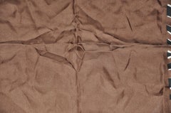 Bloomingdale''s Chocolate Brown with "Zebra Stripes"  Borders Silk Scarf