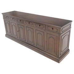 Bloomingdale's Long Dresser Credenza Accordion Door 18 Drawers Dark Walnut MINT !