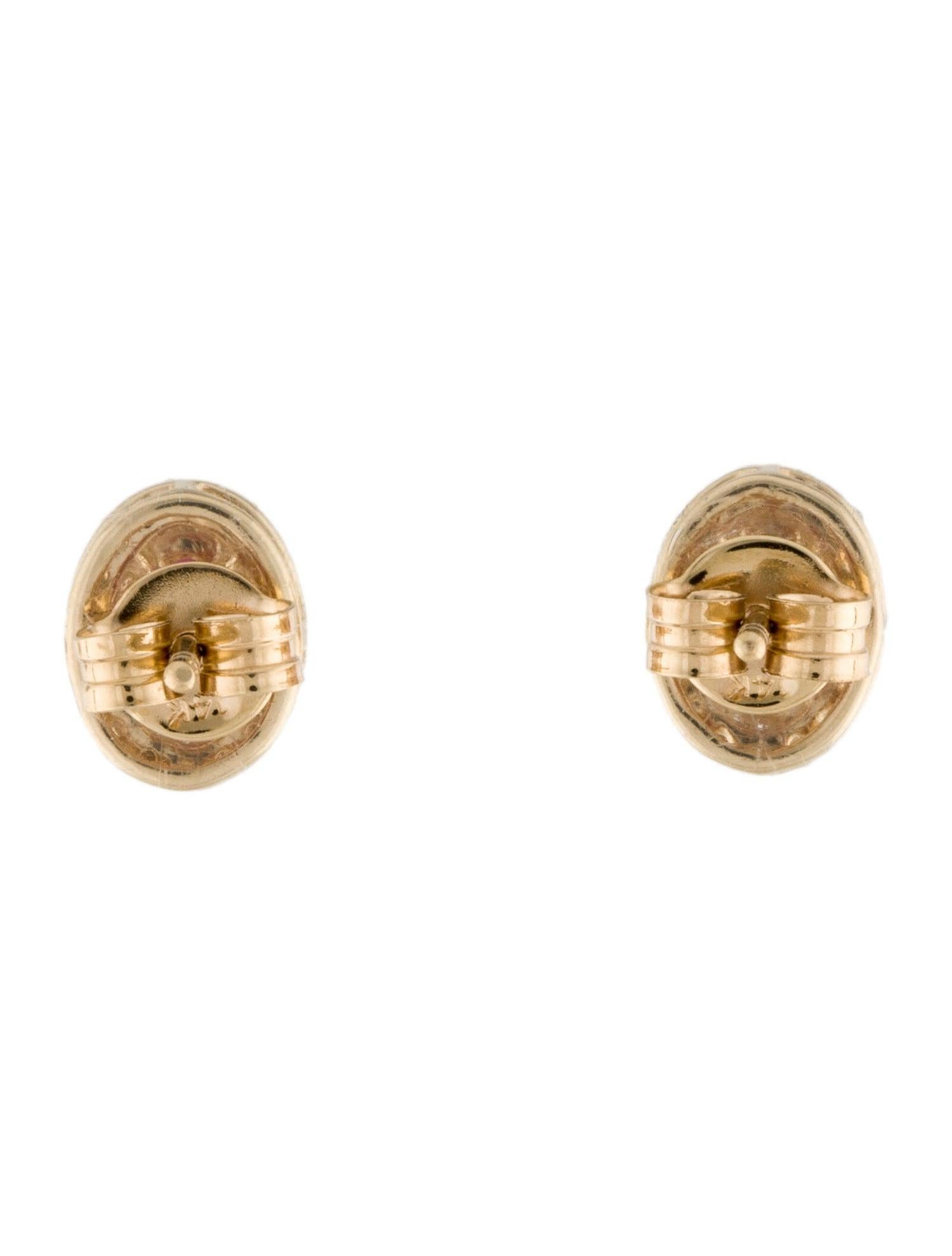 Women's Stunning 14K 1.52ctw Ruby & Diamond Studs - Elegant Gemstone Earrings For Sale