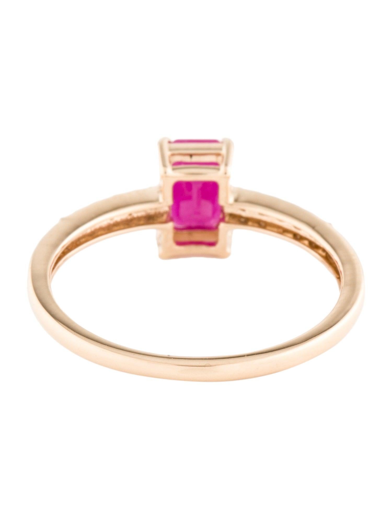 Brilliant Cut Dazzling 14K Ruby & Diamond Cocktail Ring - Size 8.75 - Fine Statement Jewelry