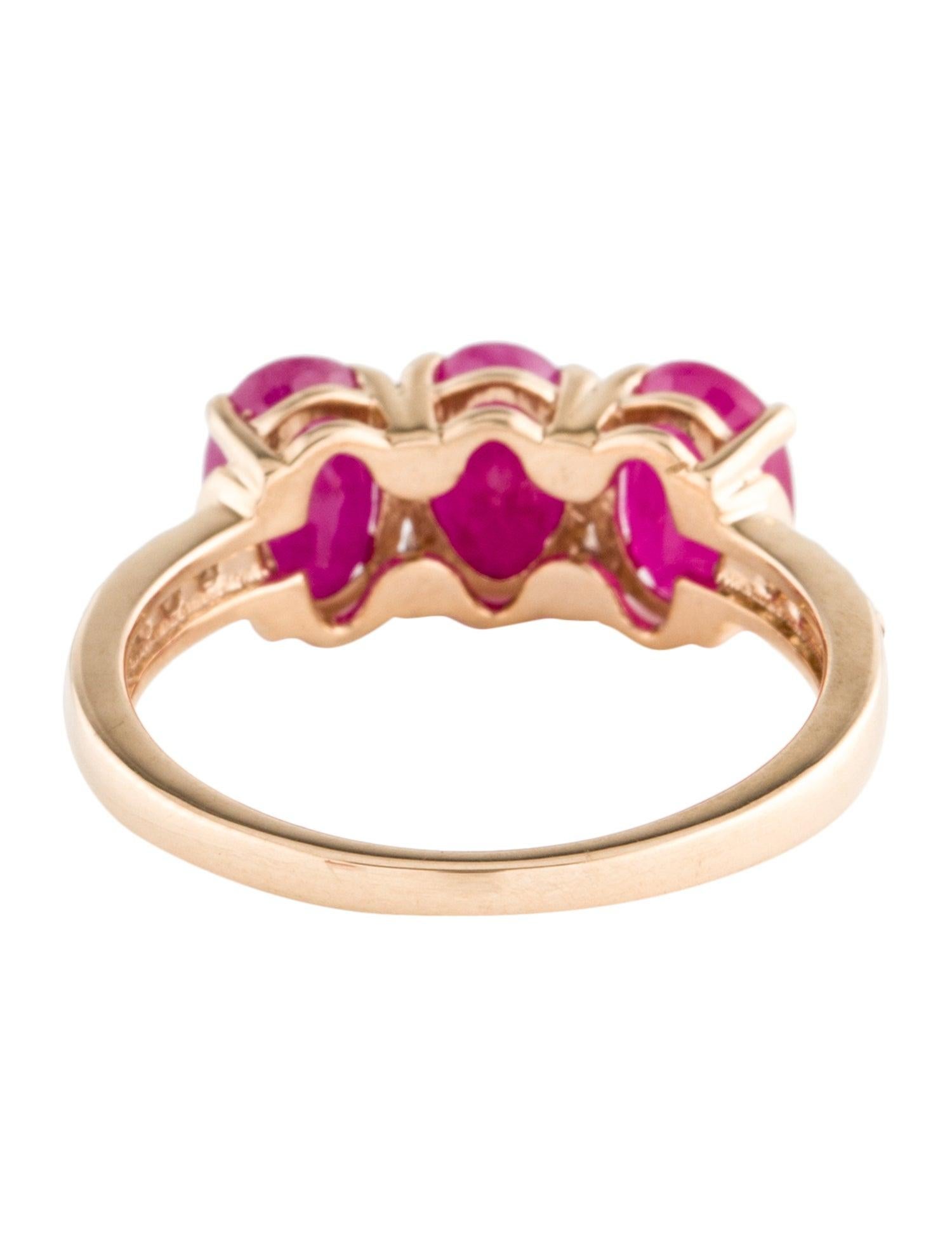 Oval Cut Luxurious 14K Ruby & Diamond Cocktail Band Ring - Size 6.75 - Statement Jewelry For Sale