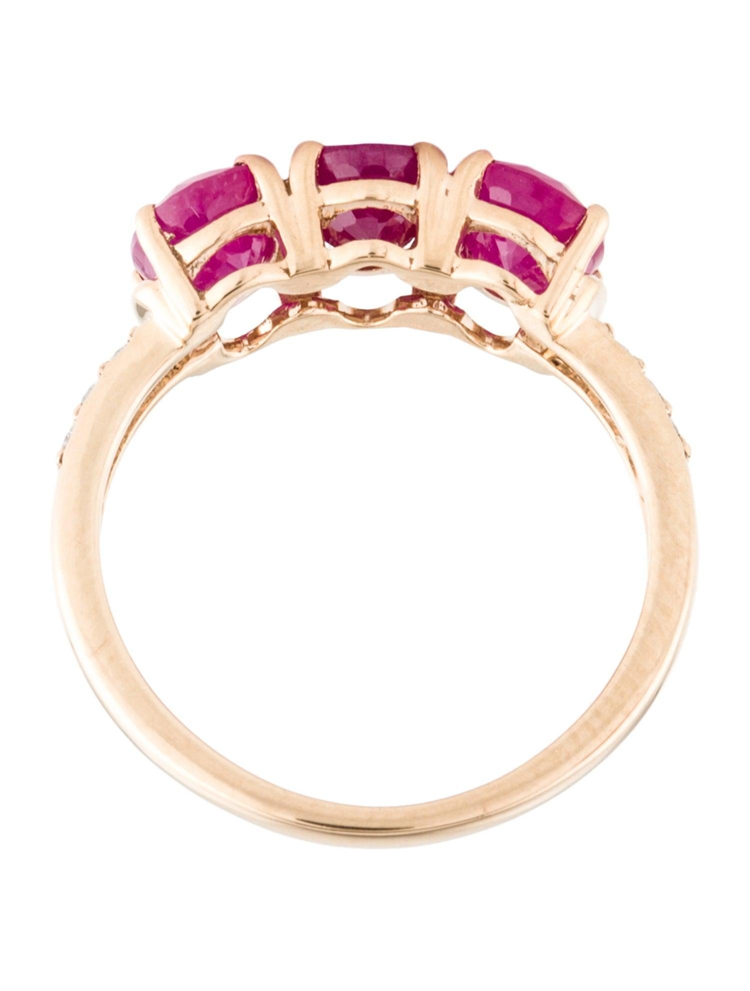 Luxurious 14K Ruby & Diamond Cocktail Band Ring - Size 6.75 - Statement Jewelry In New Condition For Sale In Holtsville, NY