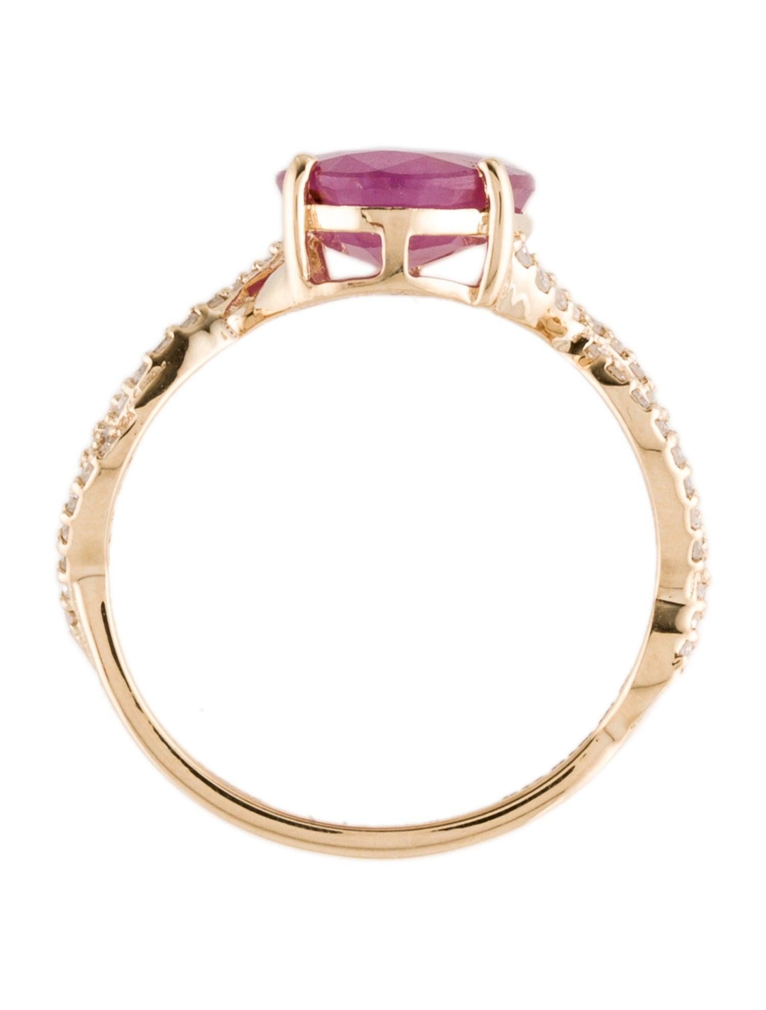 Dazzling 14K Gold 3.29ct Ruby & Diamond Cocktail Ring - Size 7.75 - Fine Jewelry In New Condition For Sale In Holtsville, NY