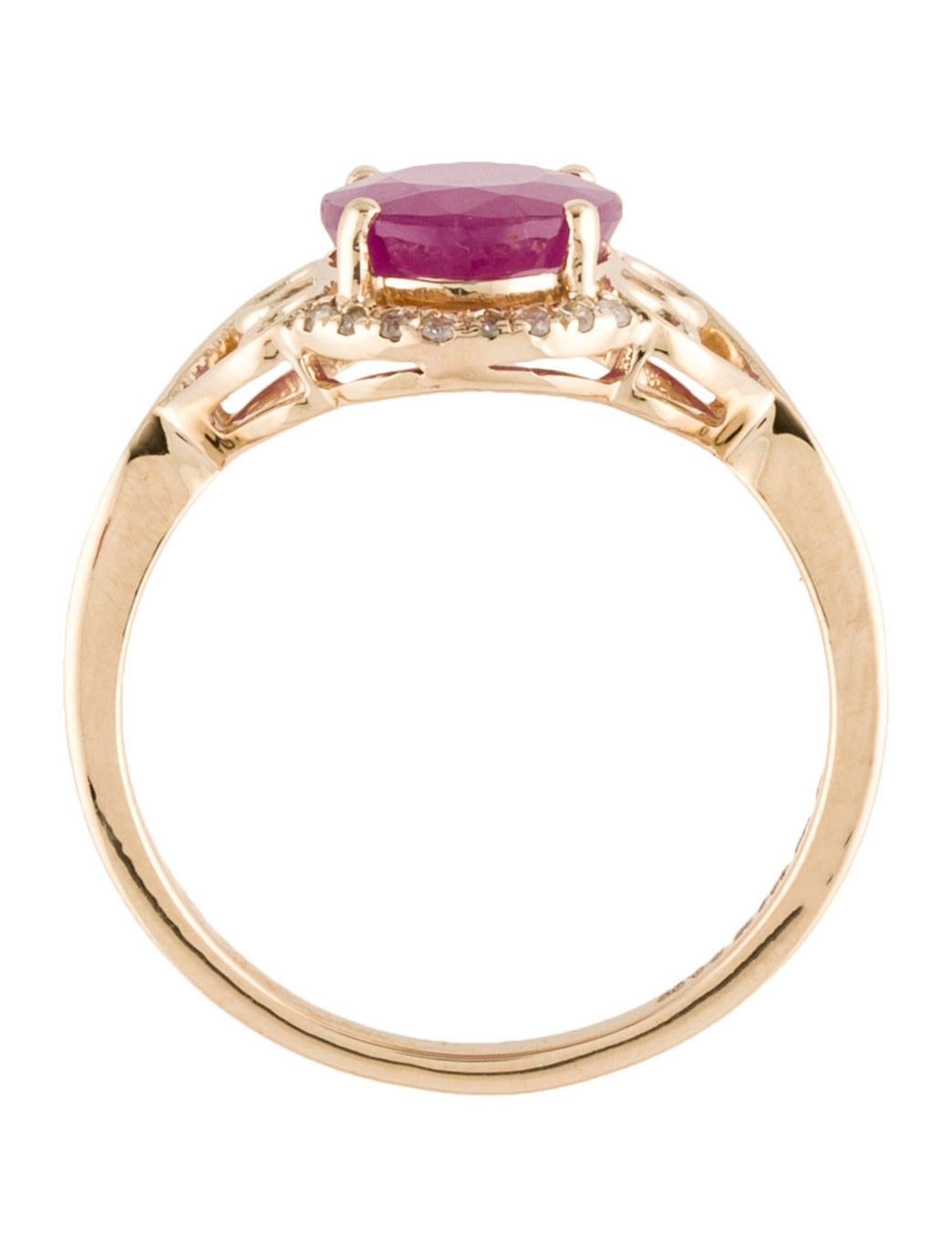 Gorgeous 14K Ruby & Diamond Cluster Cocktail Ring - 2.56ct Gemstones - Size 8 In New Condition For Sale In Holtsville, NY