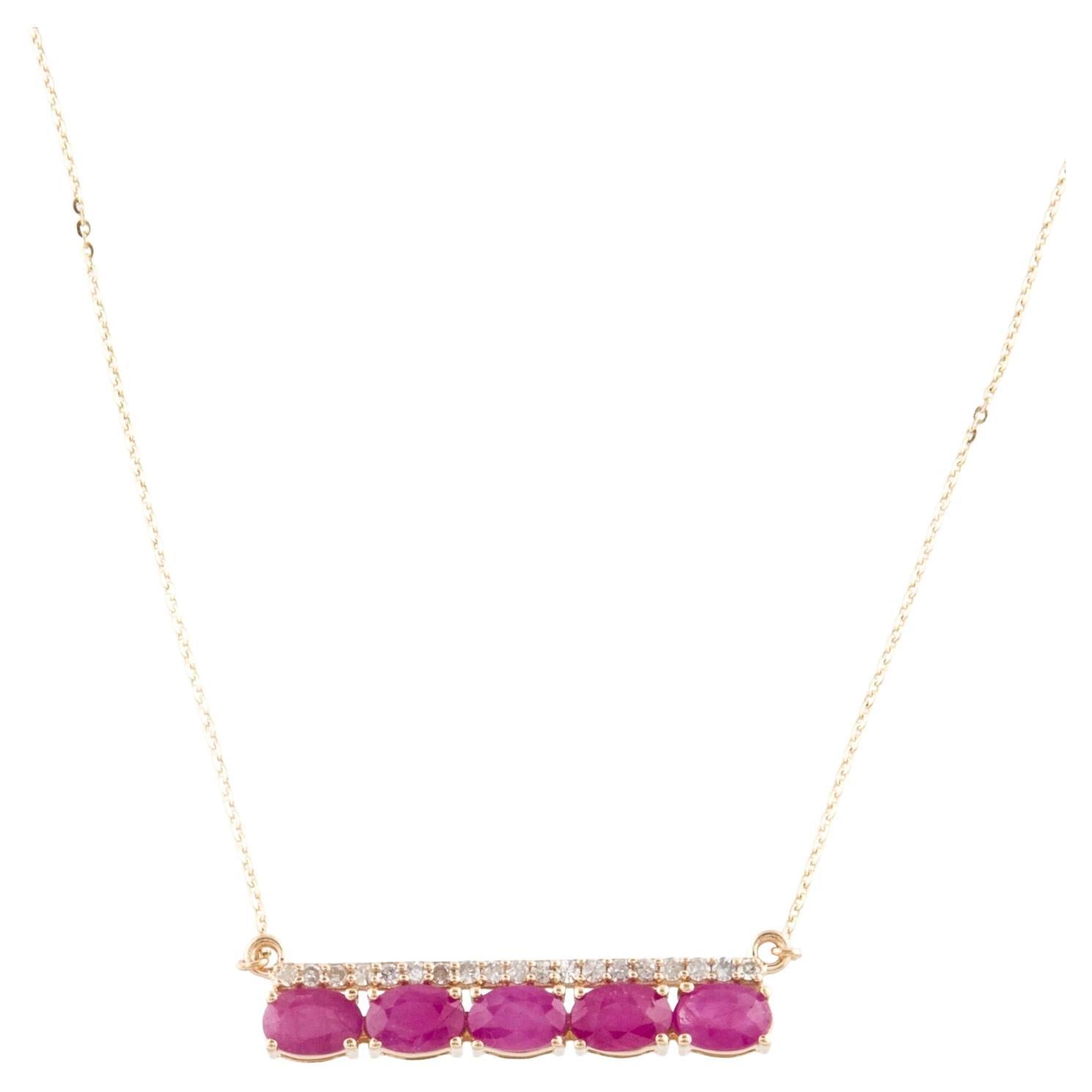 ♥️ A fine Ruby and Diamond pendant main image 0