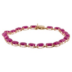 14K Bracelet de tennis en rubis 19.13ctw - Exquise Elegance, Timeless Luxury Design