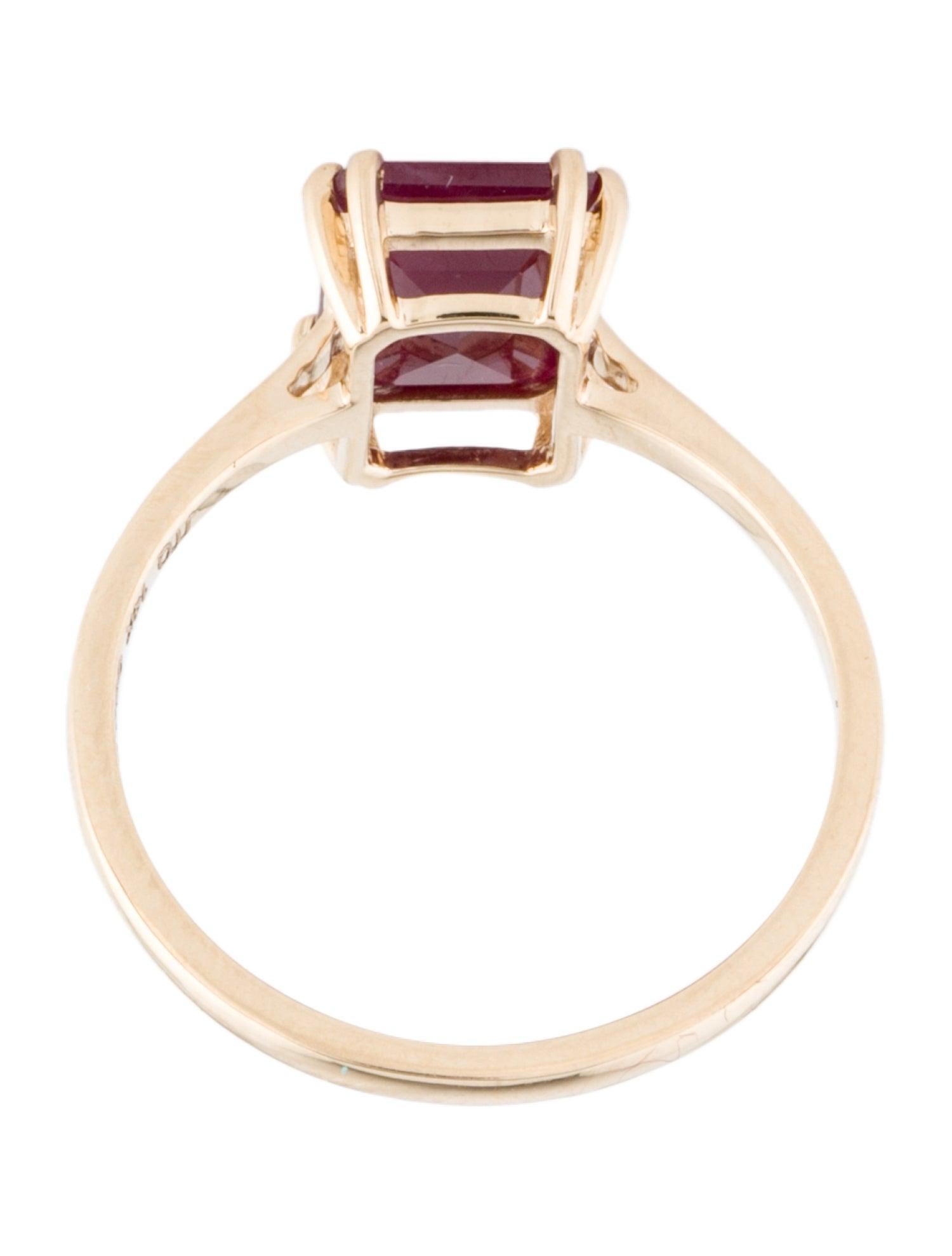 Captivating 14K Gold 2.02ct Ruby Cocktail Ring - Size 7 - Fine Gemstone Jewelry In New Condition For Sale In Holtsville, NY