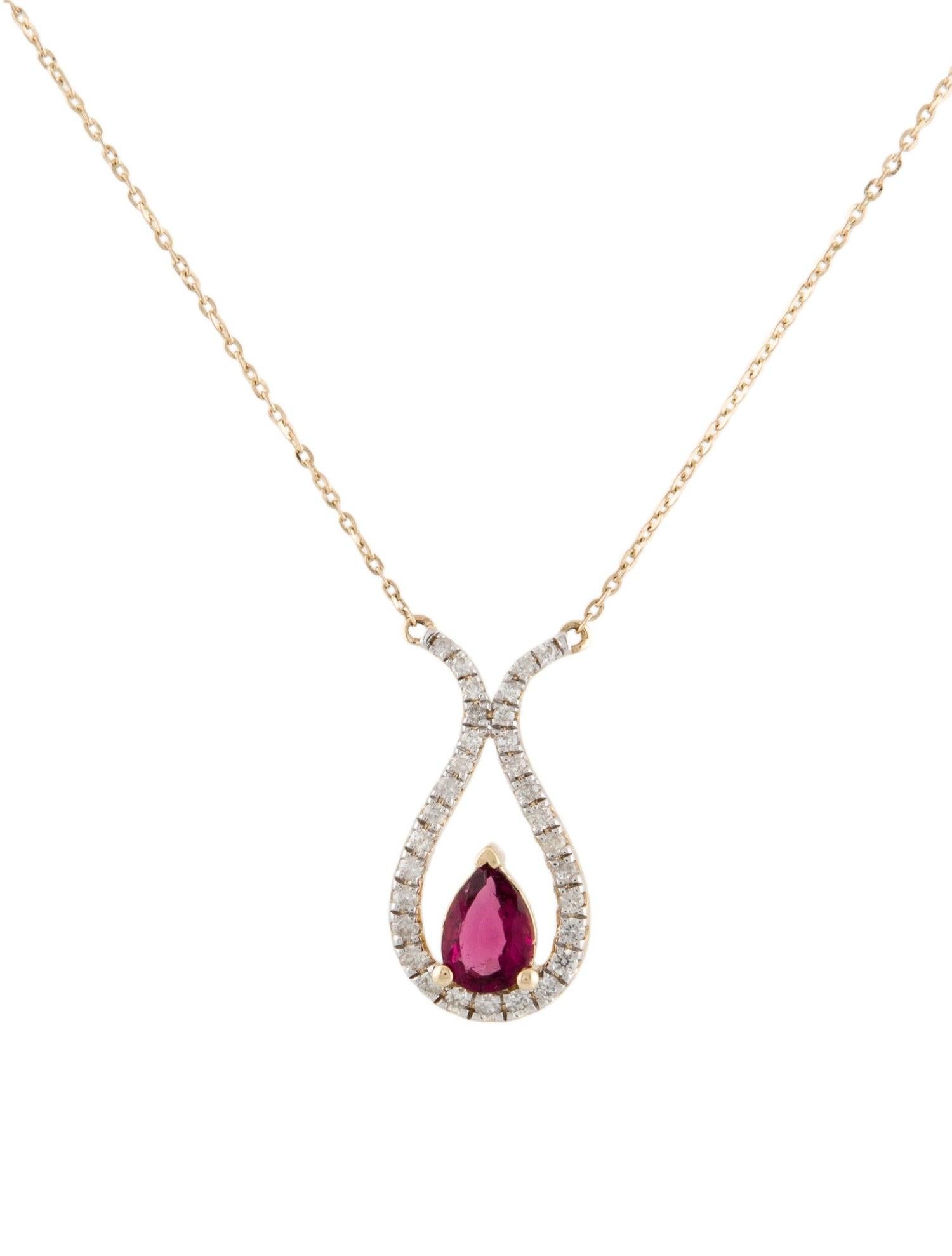Elevate your style to new heights with our Blooms of Passion Ruby Lite and Diamond Pendant, a radiant masterpiece inspired by the fiery depths of passion and the vibrant beauty of nature. Crafted with meticulous attention to detail and set in
