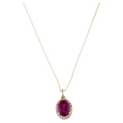 Collier à pendentifs en tourmaline et diamant 14K  Bijoux en pierres précieuses Elegance et Timeless