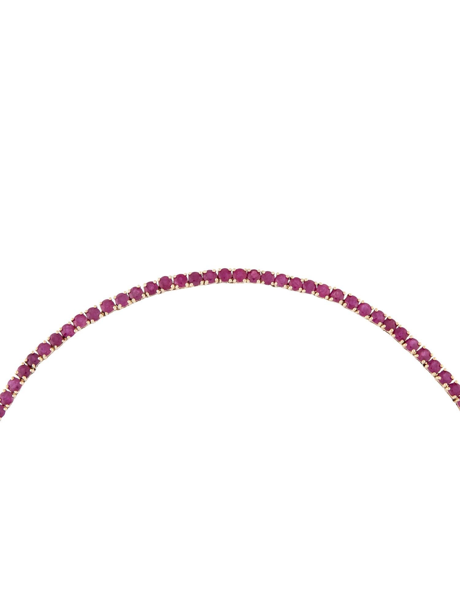 Brilliant Cut Luxury 14K 10.17ctw Ruby Collar Necklace - Exquisite Gemstone Statement Piece