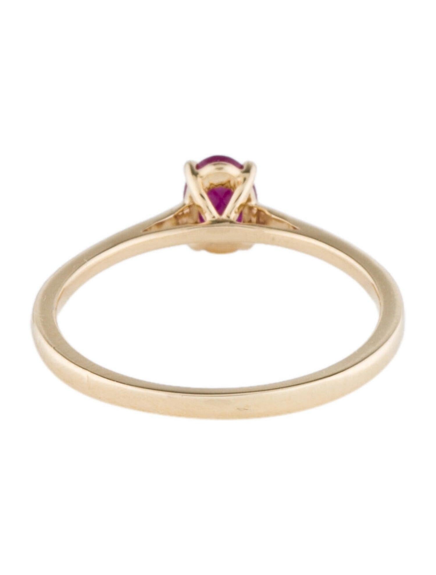 Oval Cut Opulent 14K Ruby Cocktail Ring, Size 7 - Statement Jewelry, Timeless Elegance For Sale