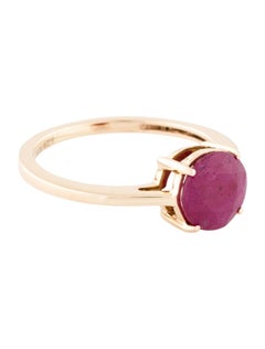 Bague cocktail en rubis 14 carats 1,56 carat - Taille 7 - Bijoux fantaisie élégants - Luxury