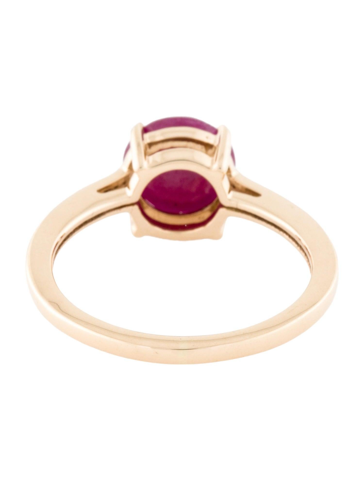 Brilliant Cut 14K Ruby Cocktail Ring 1.56ct - Size 7 - Elegant Statement Jewelry - Luxury For Sale
