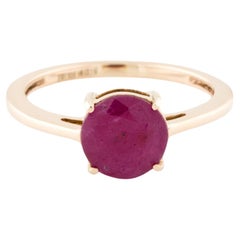 14K Ruby Cocktail Ring 1.56ct - Size 7 - Elegant Statement Jewelry - Luxury
