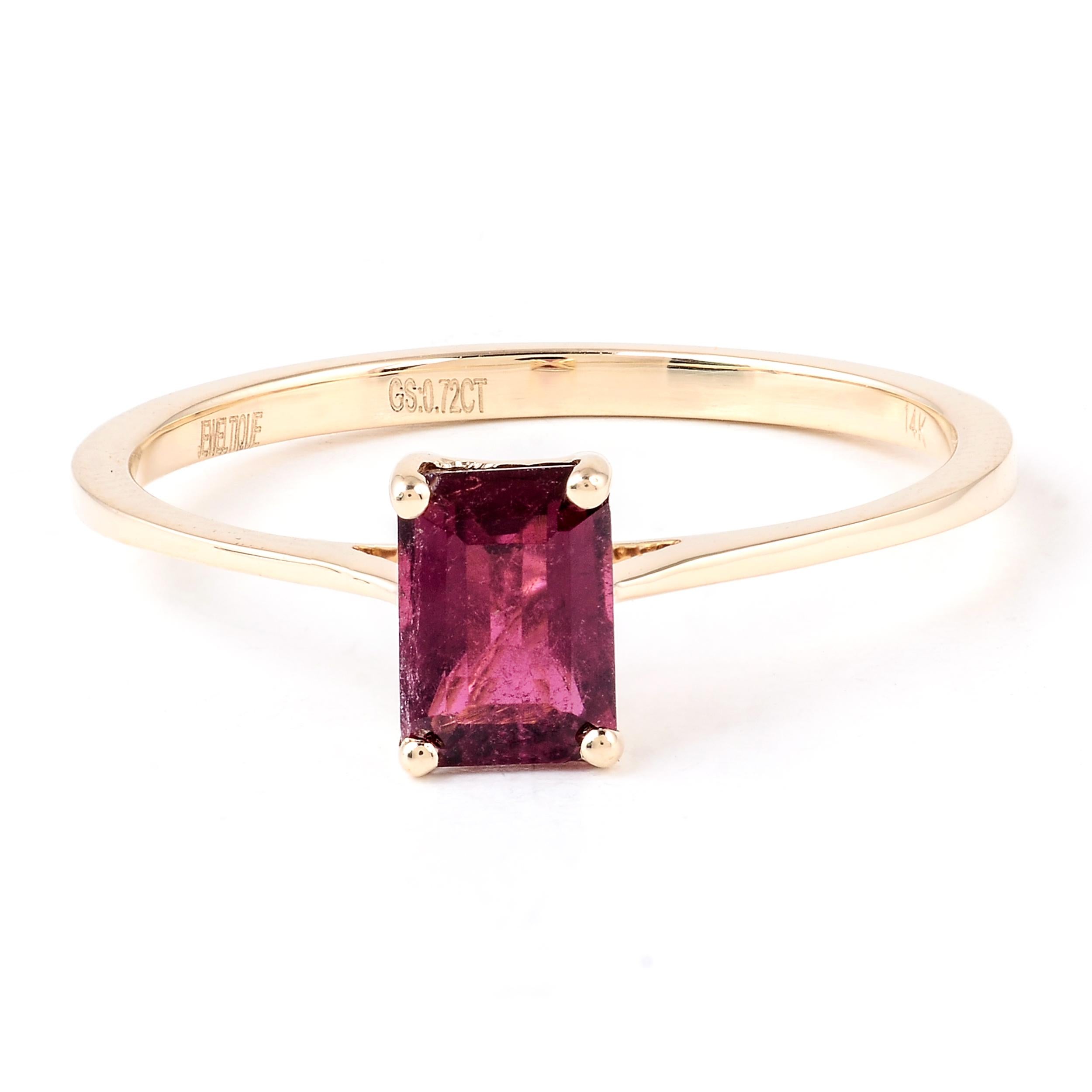 Elegant 14K Tourmaline Cocktail Ring, Size 7 - Stunning Statement Jewelry Piece In New Condition For Sale In Holtsville, NY