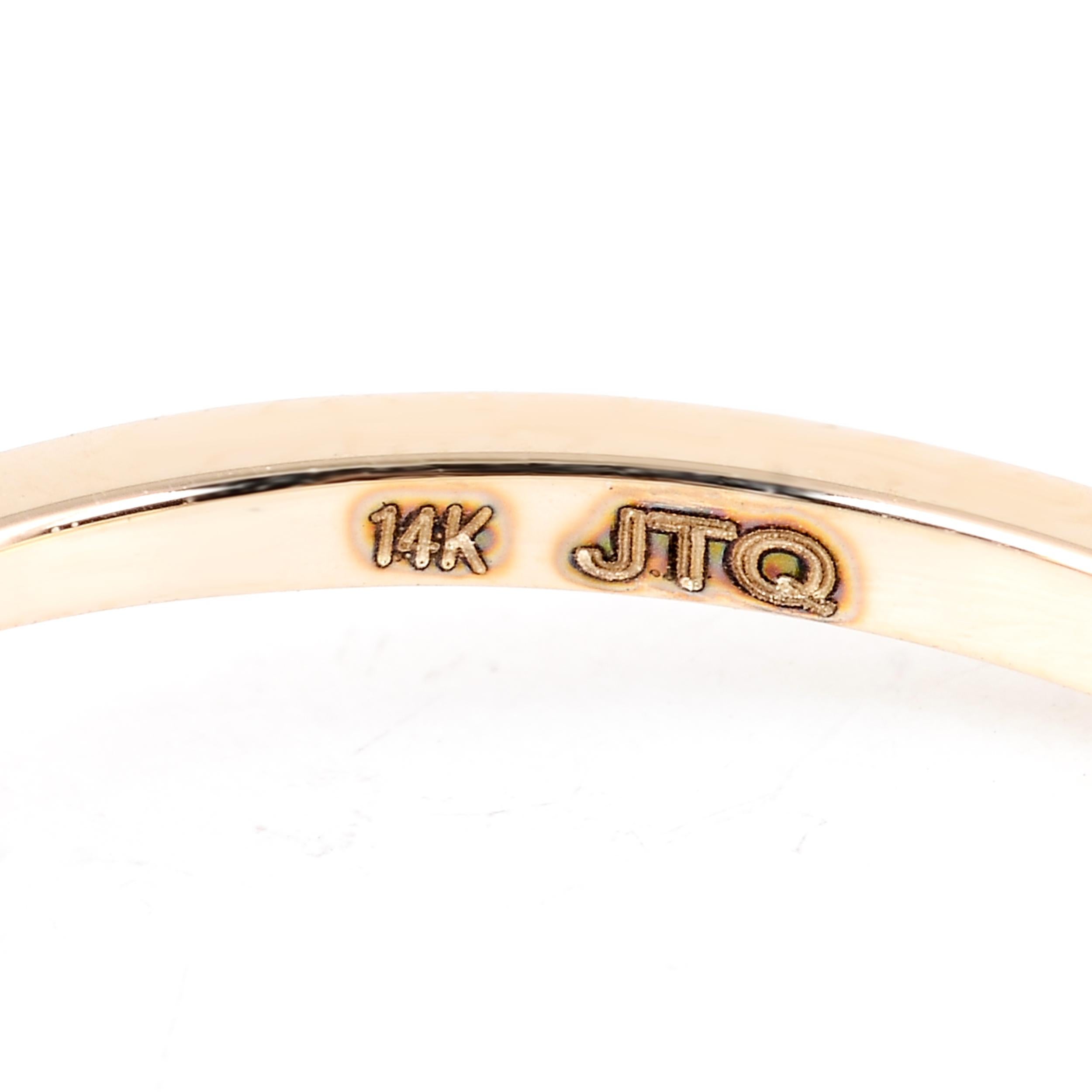 Elegant 14K Tourmaline Cocktail Ring, Size 7 - Stunning Statement Jewelry Piece For Sale 2