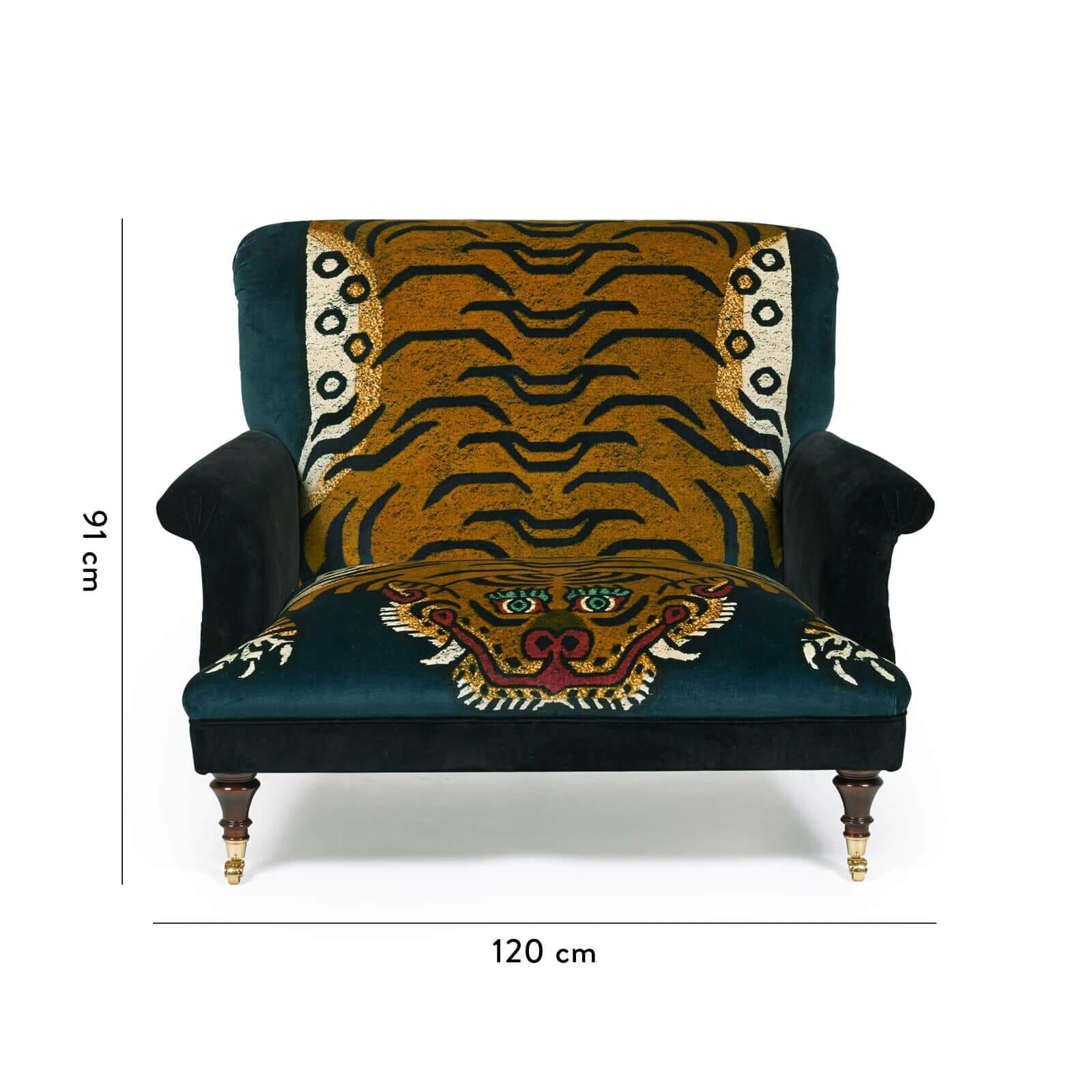 British BLOOMSBURY Velvet Chair - SABER LOVE SEAT For Sale