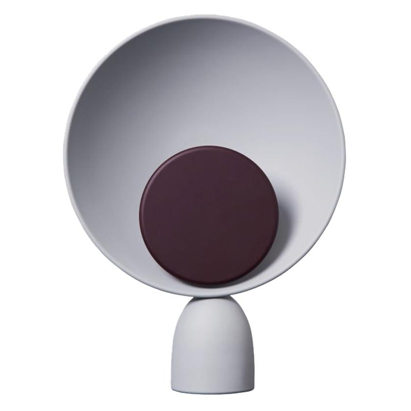 Blooper LED Table Lamp in Ash Grey with Fig Purple Dimmer Disc by Mette Schelde