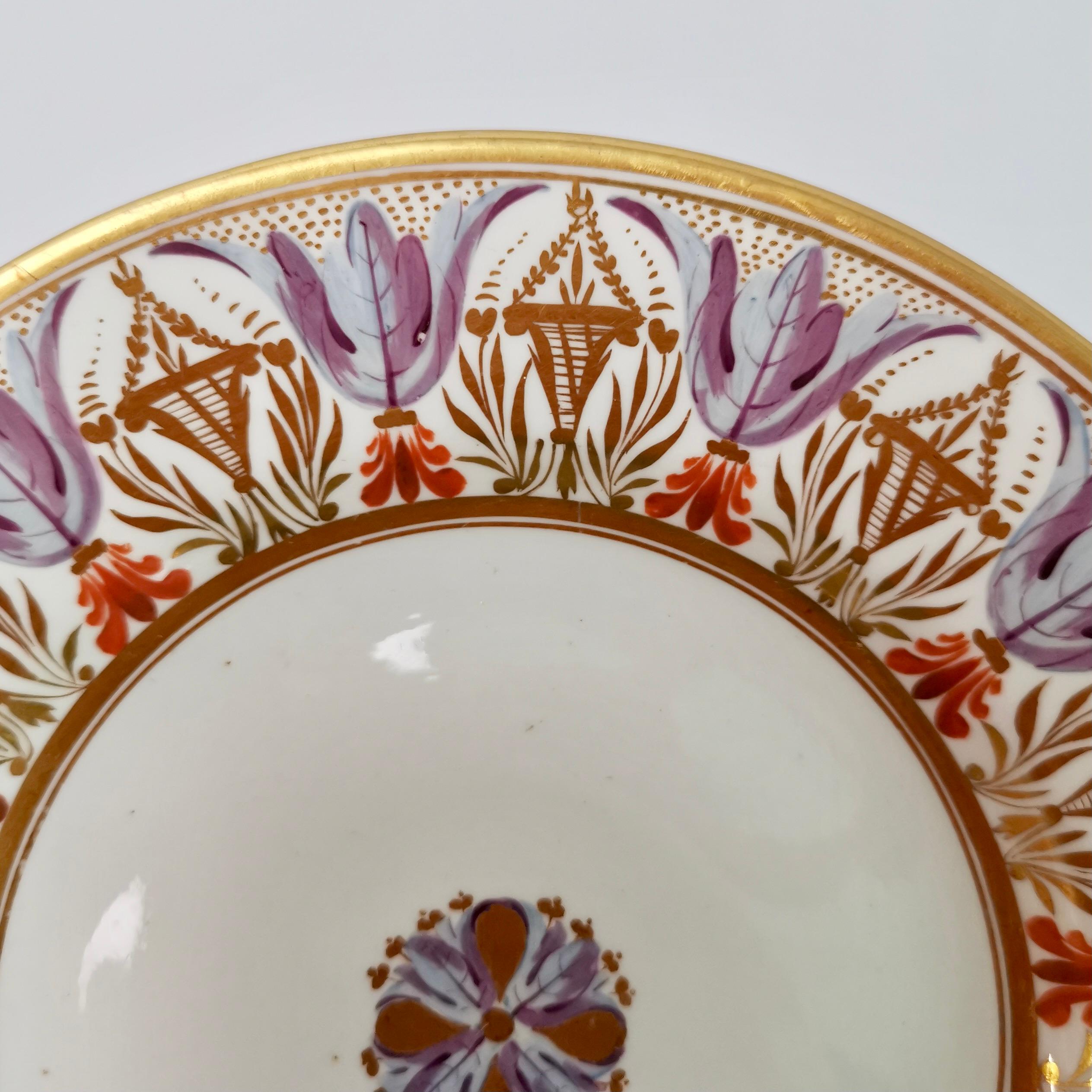 Bloor Derby Dessert Plate, Neoclassical Pattern, 1815-1820 '1' In Good Condition In London, GB