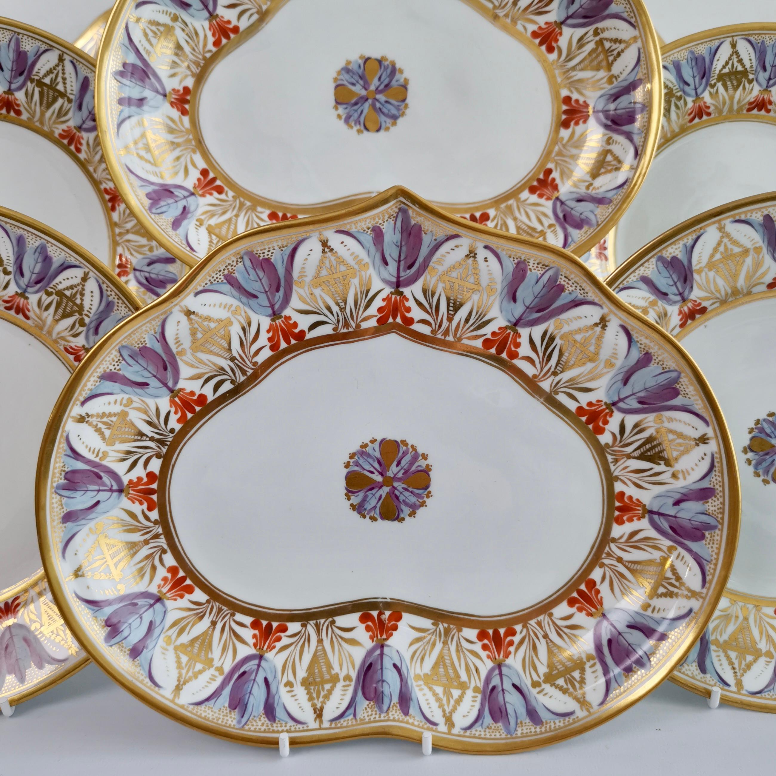 Bloor Derby Dessert Service, Neoclassical Pattern, Regency 1815-1820 3