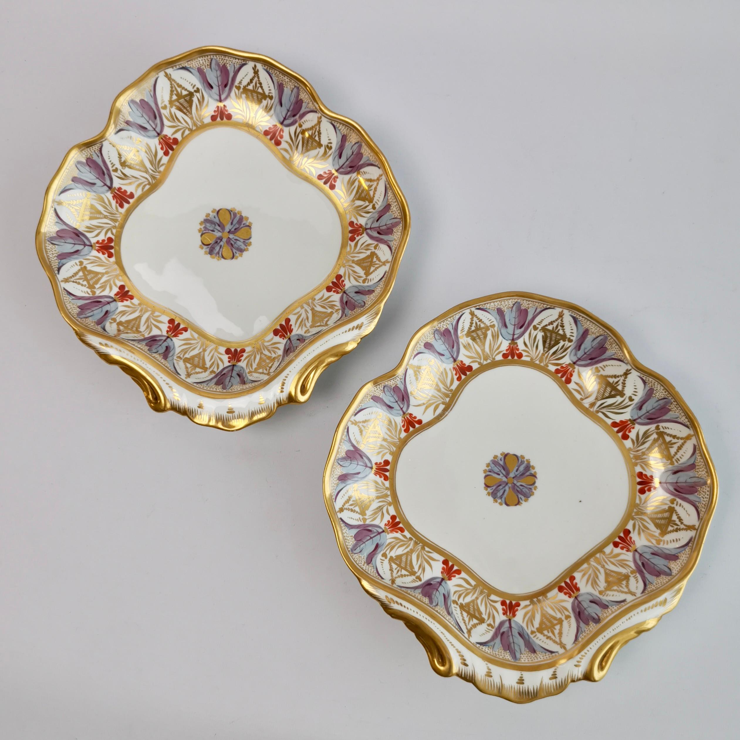 Bloor Derby Dessert Service, Neoclassical Pattern, Regency 1815-1820 7