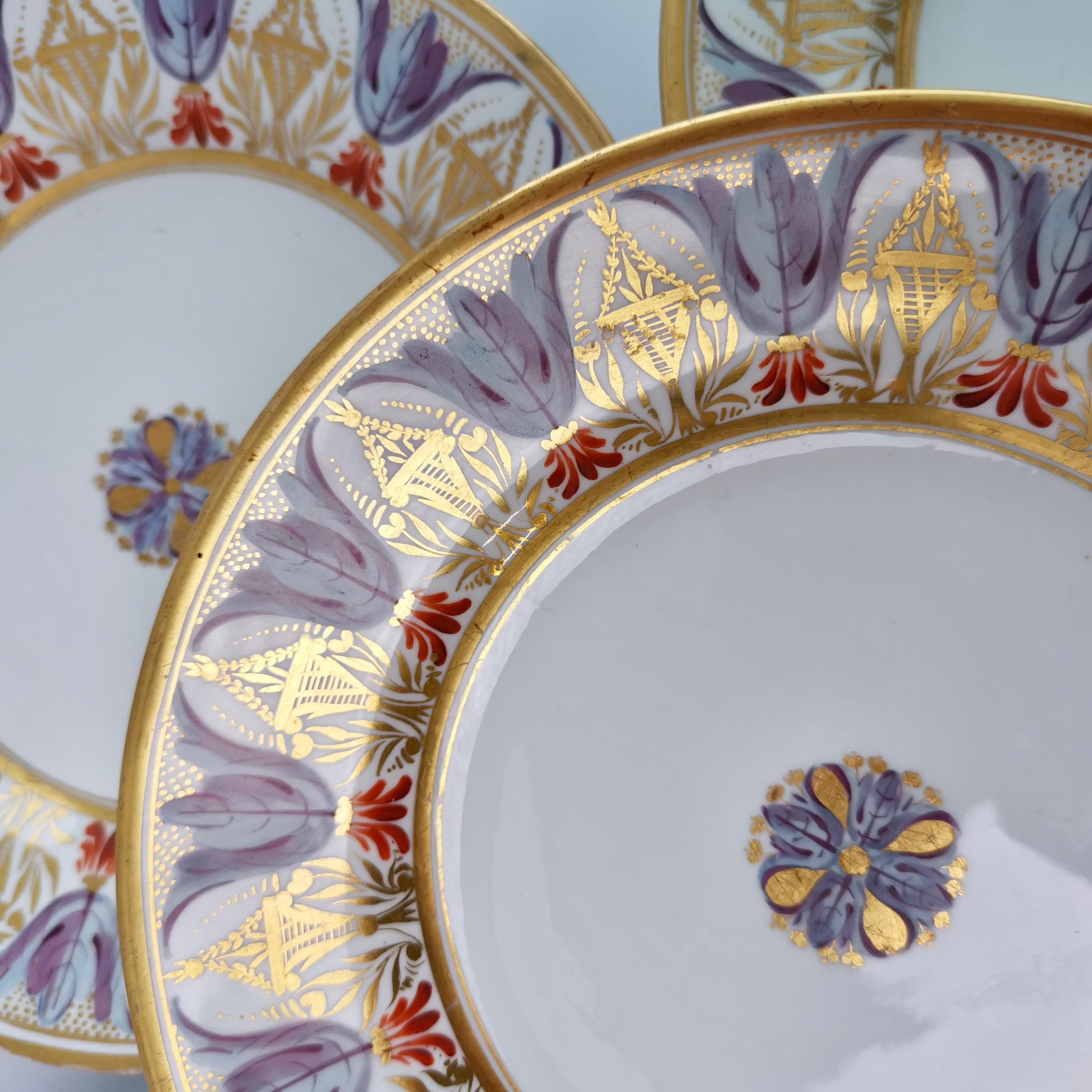 Bloor Derby Dessert Service, Neoclassical Pattern, Regency 1815-1820 In Good Condition In London, GB