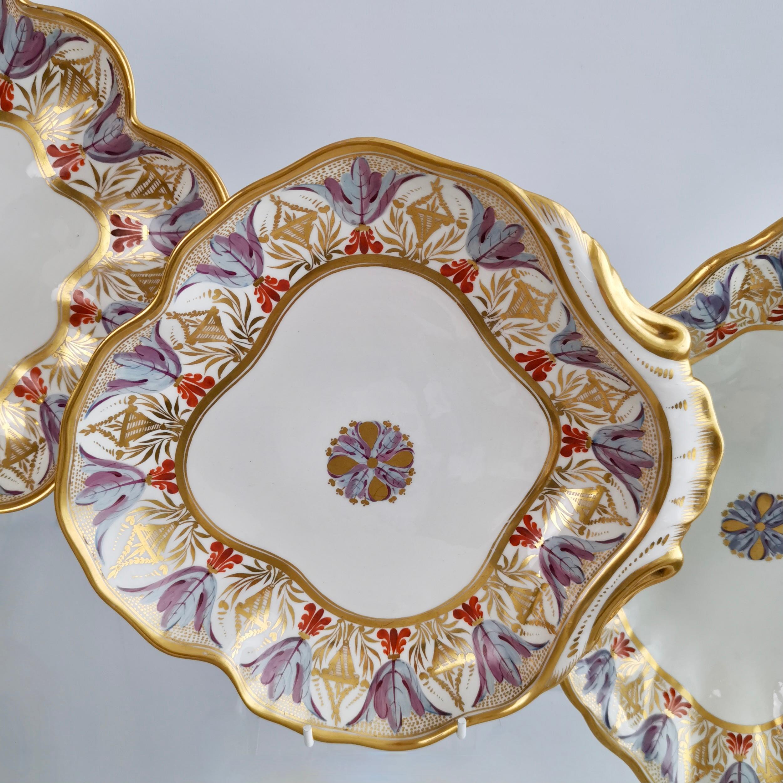 Bloor Derby Dessert Service, Neoclassical Pattern, Regency 1815-1820 2