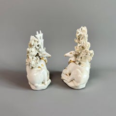 Bloor Derby Pair of Porcelain Figures, Stag and Doe, circa 1765-1820