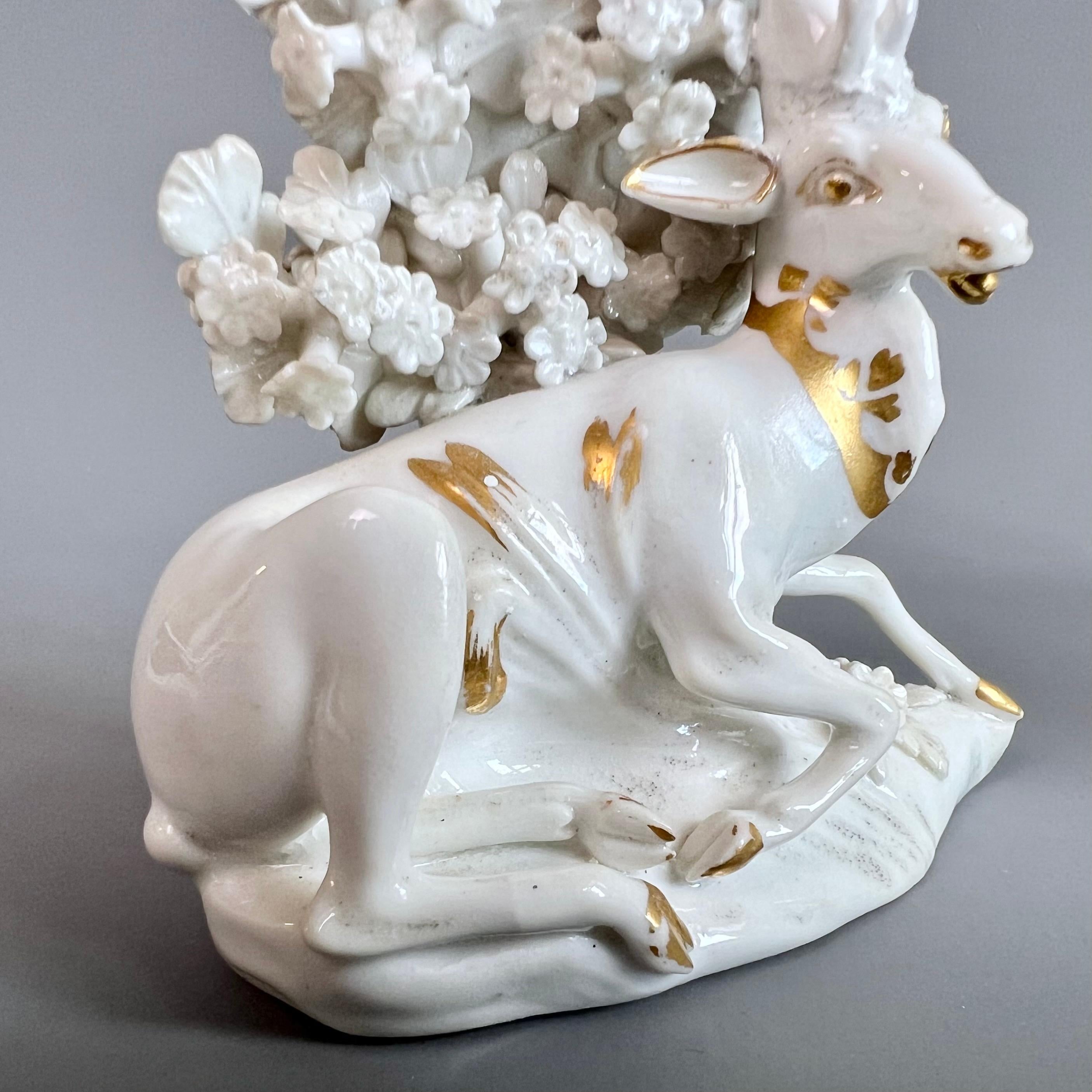 Bloor Derby Pair of Porcelain Figures, Stag and Doe, circa 1765-1820 For Sale 2