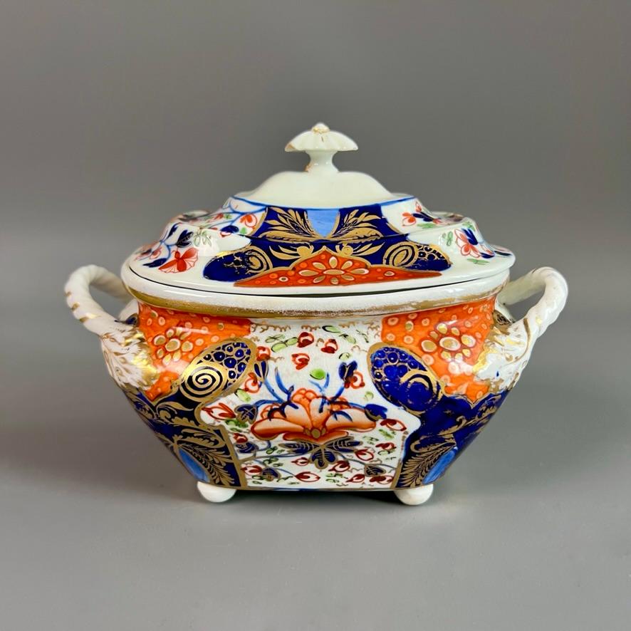 English Bloor Derby Tea Service, Witches Pattern Imari, ca 1825 For Sale