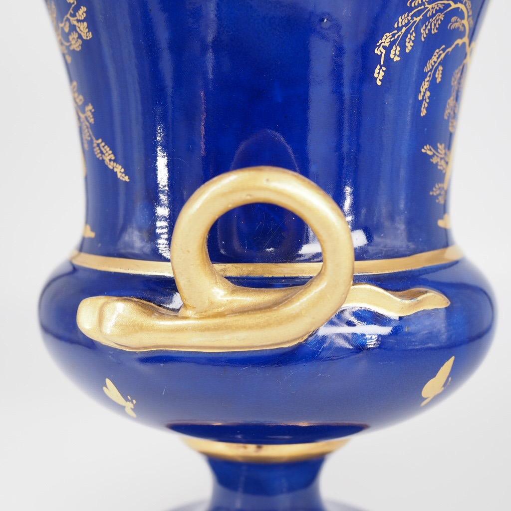 Porcelain Bloor Derby Urn with Gilt Birds and Butterflies, c.1825   For Sale