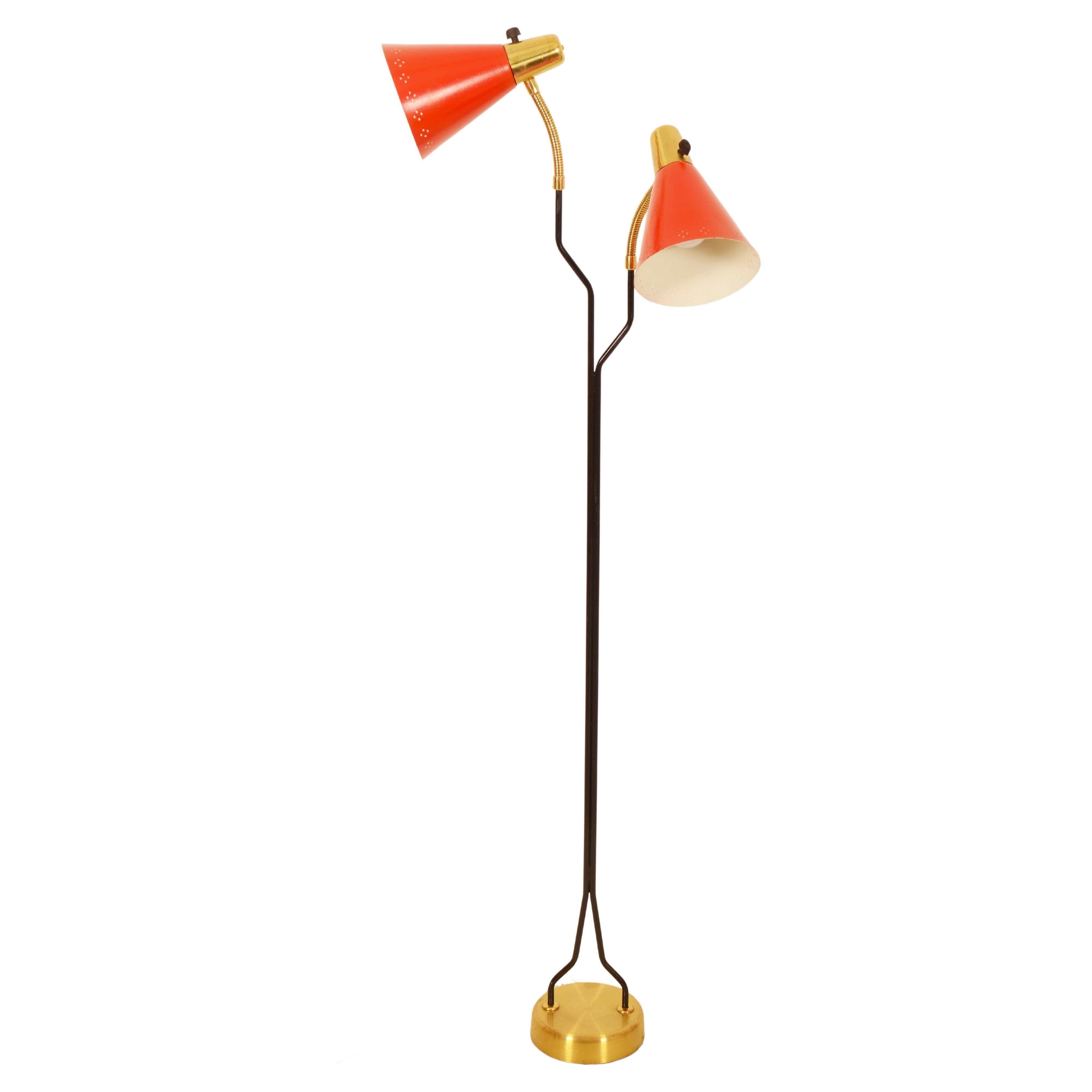 Bloor Lamp Brass/lacquered Metal By Eskilstuna Elektro Fabriks AB For Sale