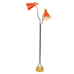 Vintage Bloor Lamp Brass/lacquered Metal By Eskilstuna Elektro Fabriks AB
