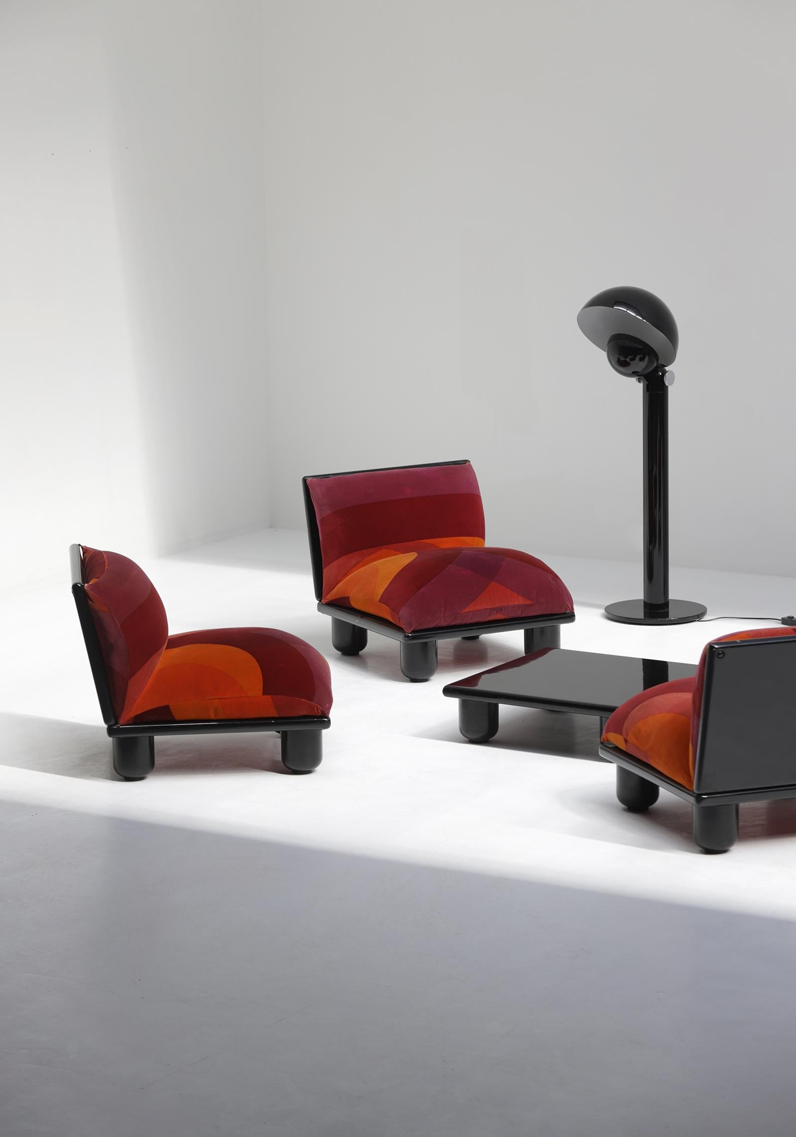 Blop Sofa Set with Coffee Table by Carlo Bartoli for Rossi di Albizzate, Italy For Sale 8