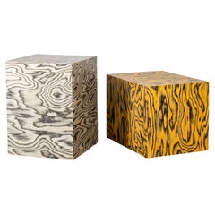 BLOQUE 2, piédestal avec placage Ettore Sottsass par Bonne Choice