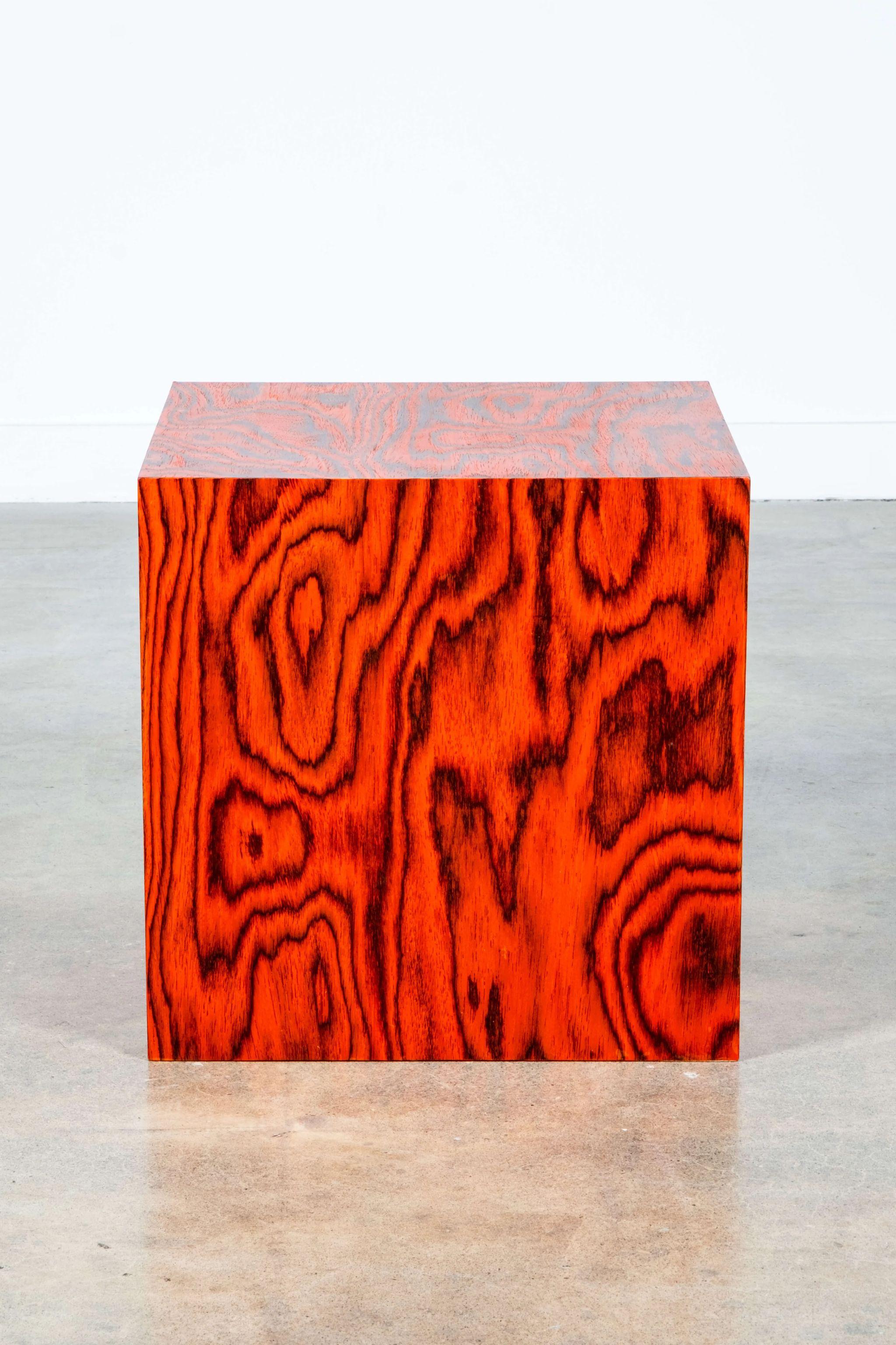 Post-Modern BLOQUE 3, Pedestal with Ettore Sottsass Veneer by Bonne Choice For Sale