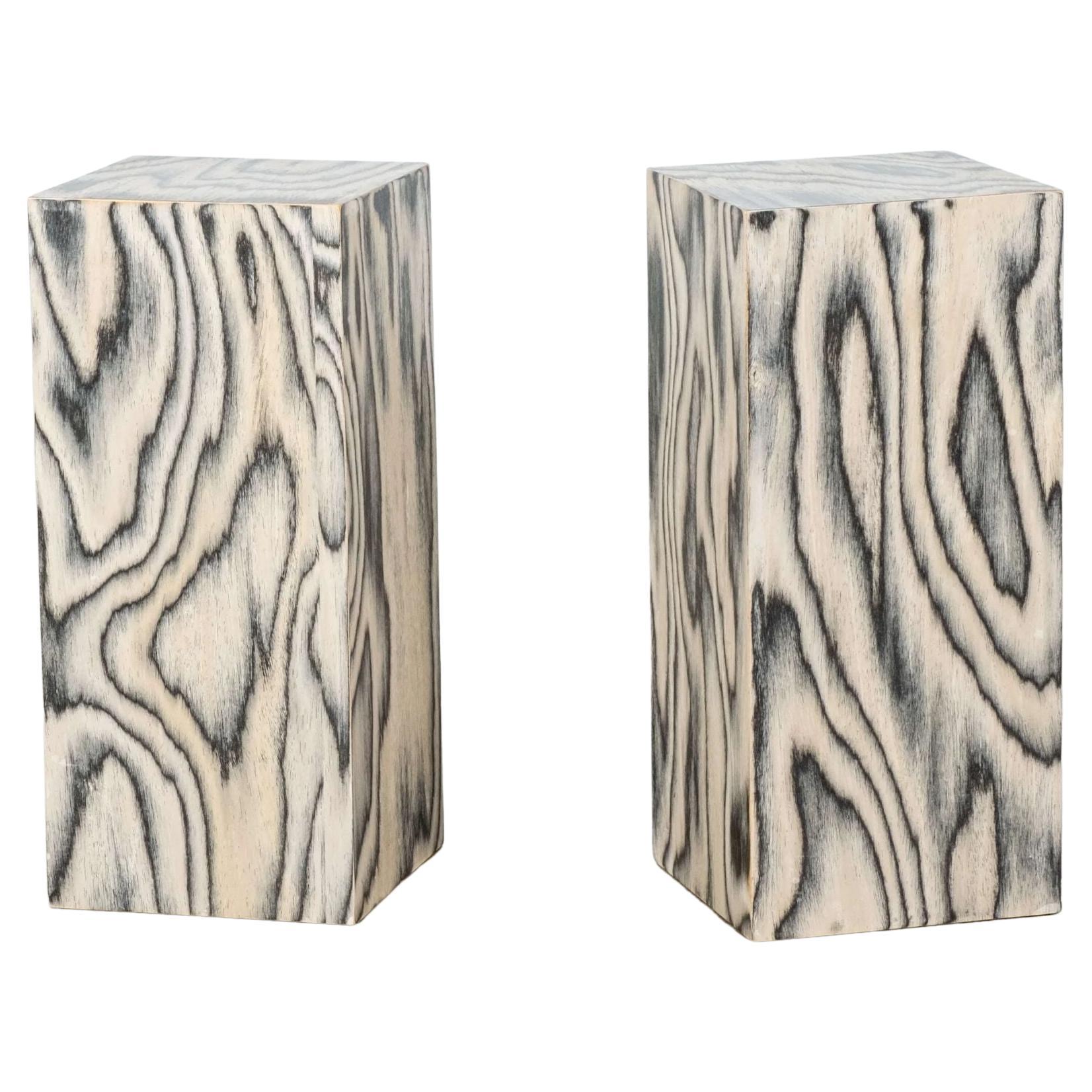BLOQUE 6, Pedestal with Ettore Sottsass Veneer by Bonne Choice