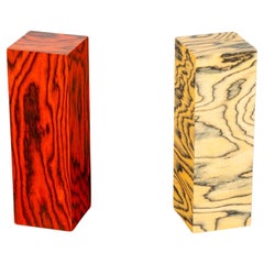 BLOQUE 7, piédestal avec placage Ettore Sottsass par Bonne Choice