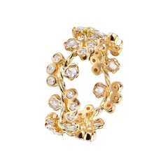 Blossom 18k Gold Rosenschliff Diamant Twist Vine Ewigkeitsring