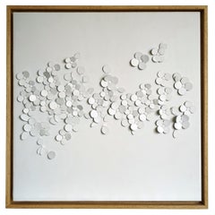 Blossom a Piece of 3D Sculptural White Leather Wall Art