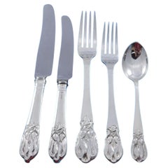 Blossom by Carl Poul Petersen Cubiertos de plata de ley Vajilla 40 piezas
